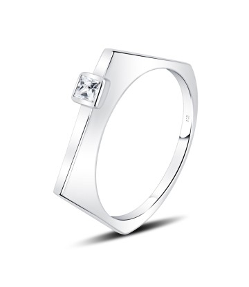 Charming Designed With CZ Stone Silver Ring NSR-4137